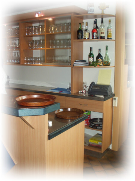 Ladentheke Gastrotheke Blau