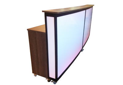 Leuchttheke Essen Akkubetrieb Board Wenge